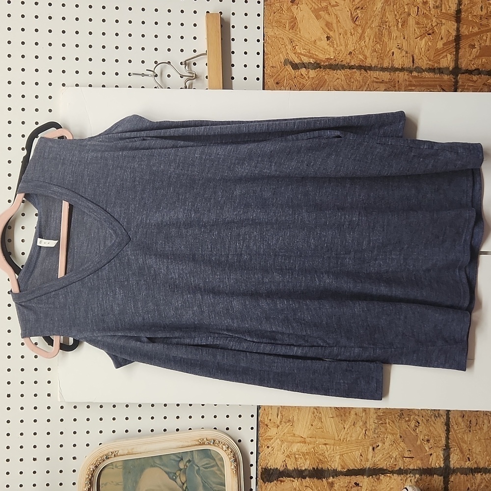 mts cold shoulder dress blue NWOT long sleeve